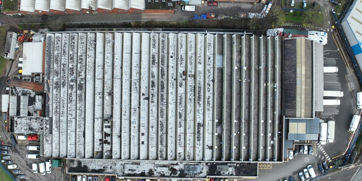 Warehouse roof top view