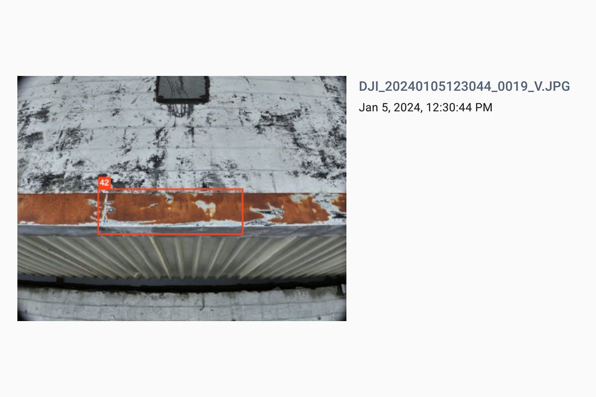 Commercial roof survey example