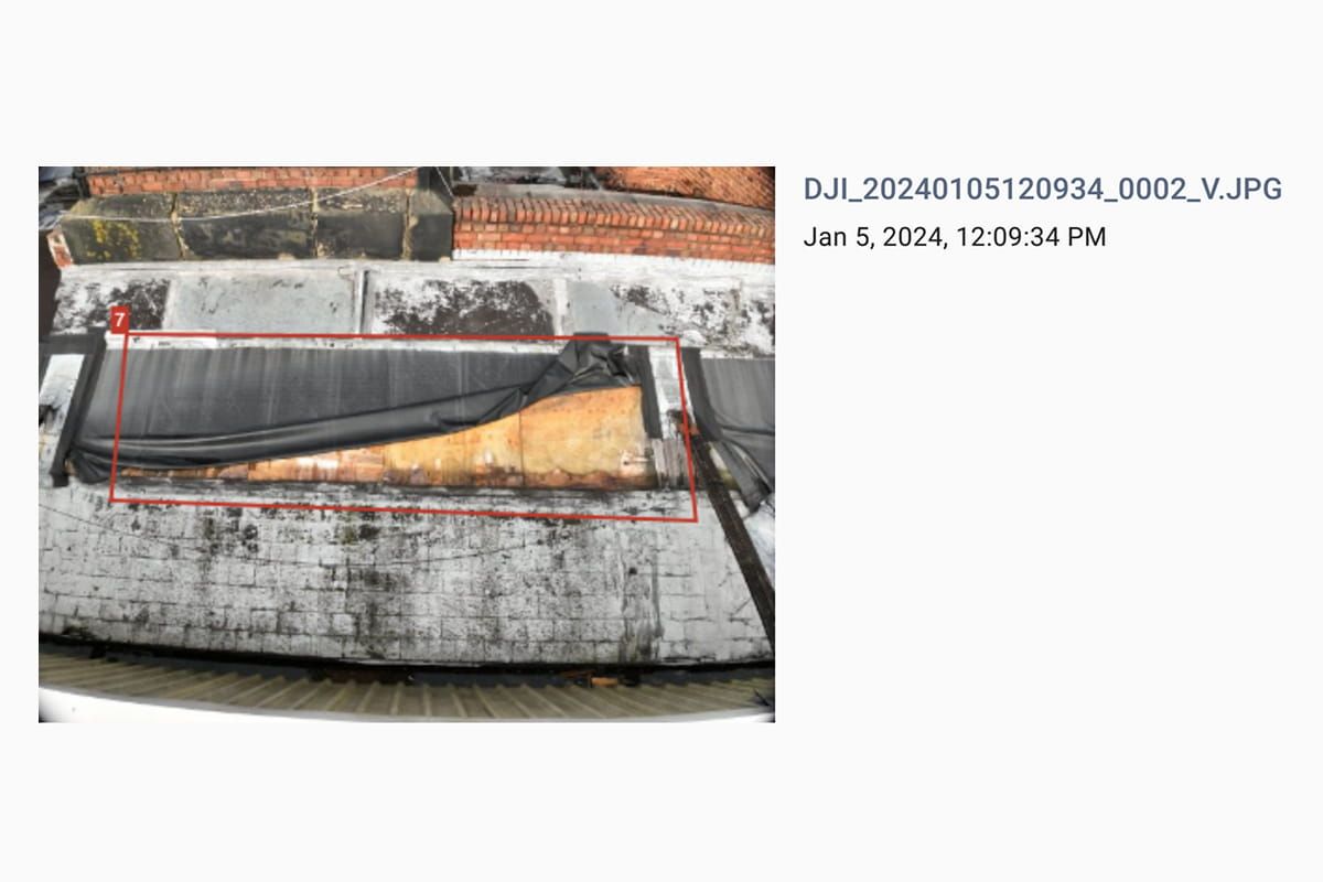 Commercial roof survey example