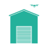 Drone over a building icon