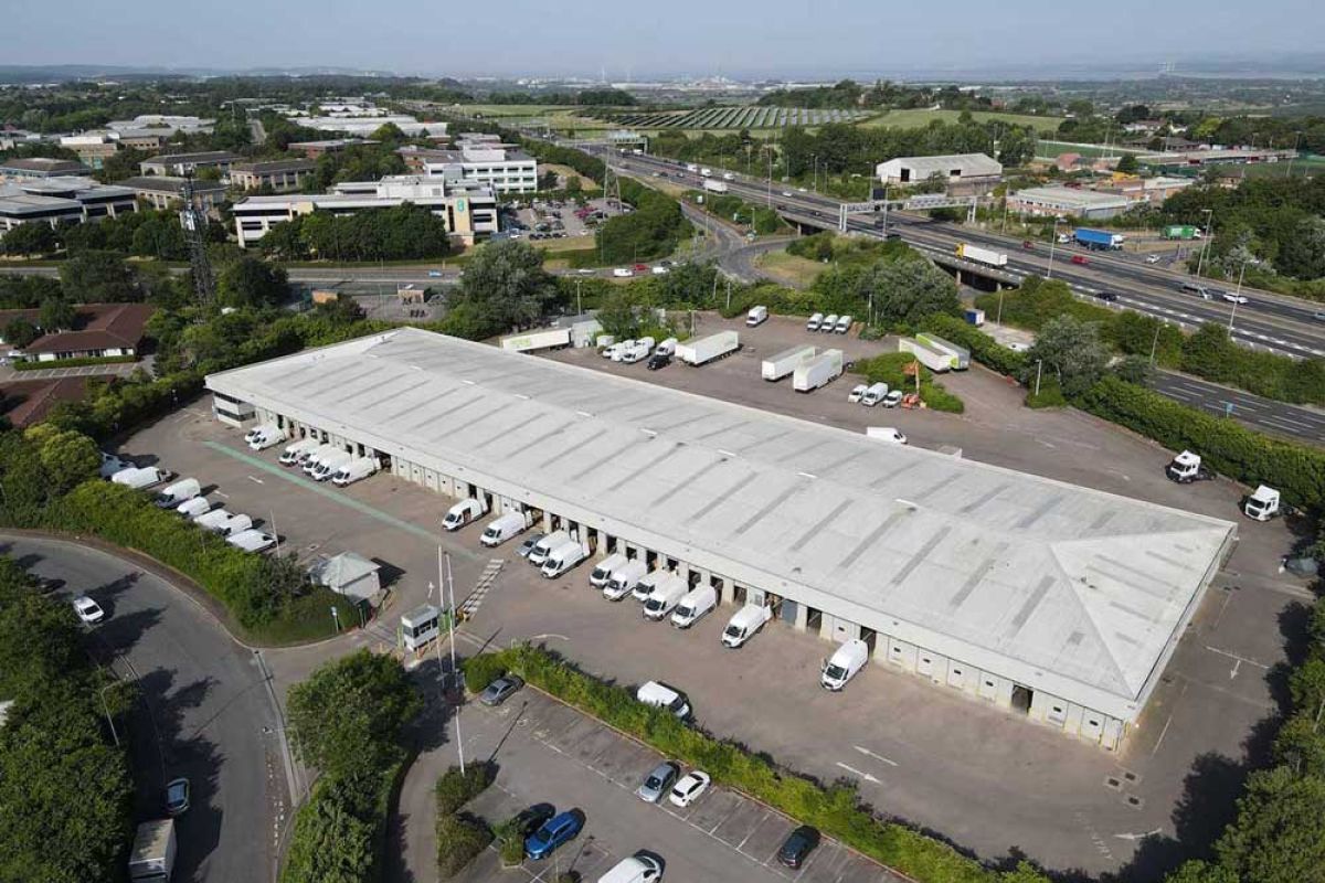 Birds-eye view of roof